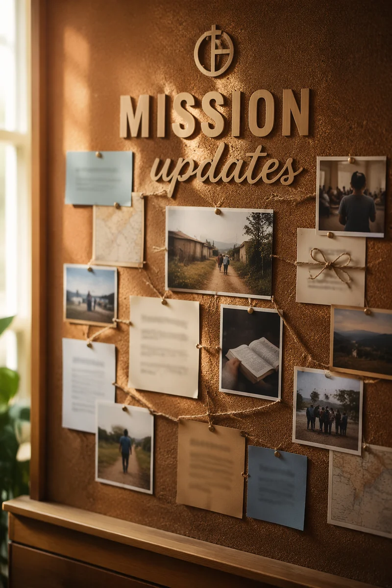 Church Mission Update Bulletin Board Display