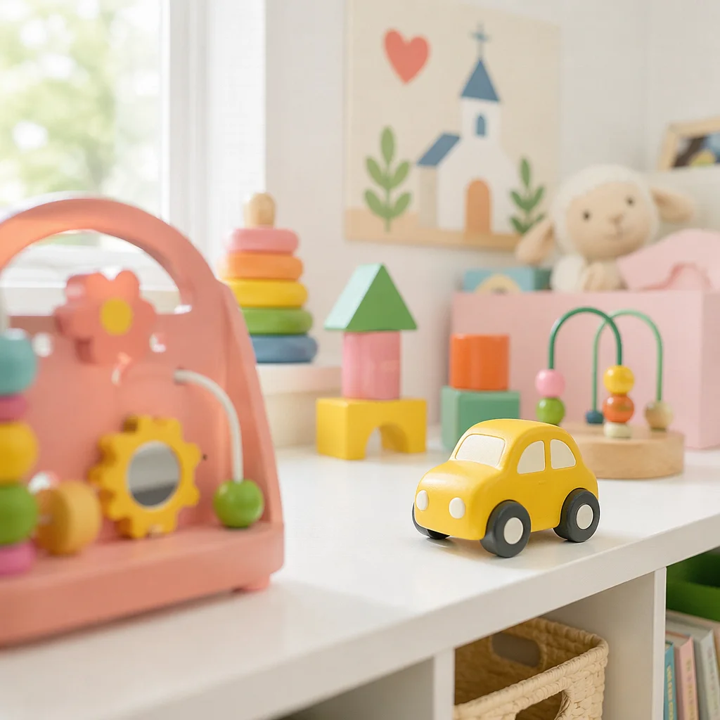 Church Nursery Toys in Soft Morning Light