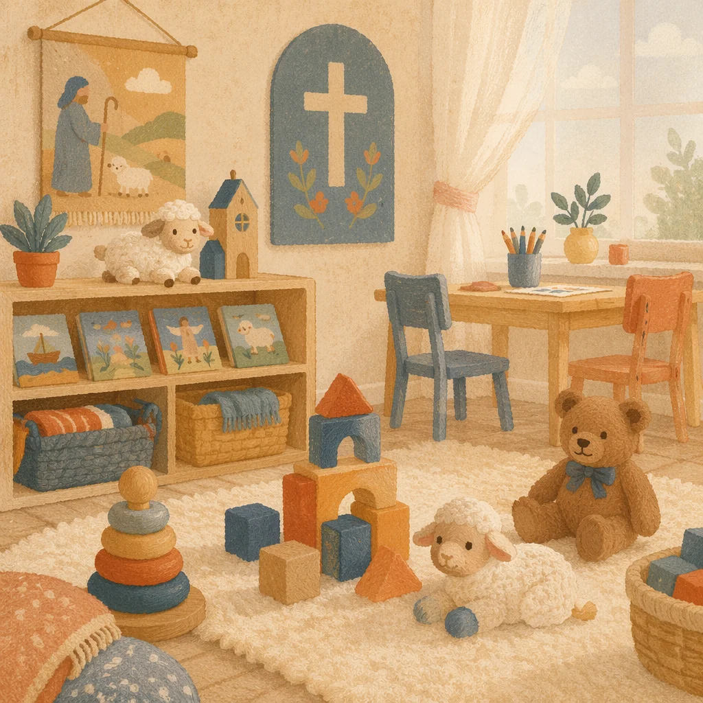 Peaceful Church Nursery Play Corner