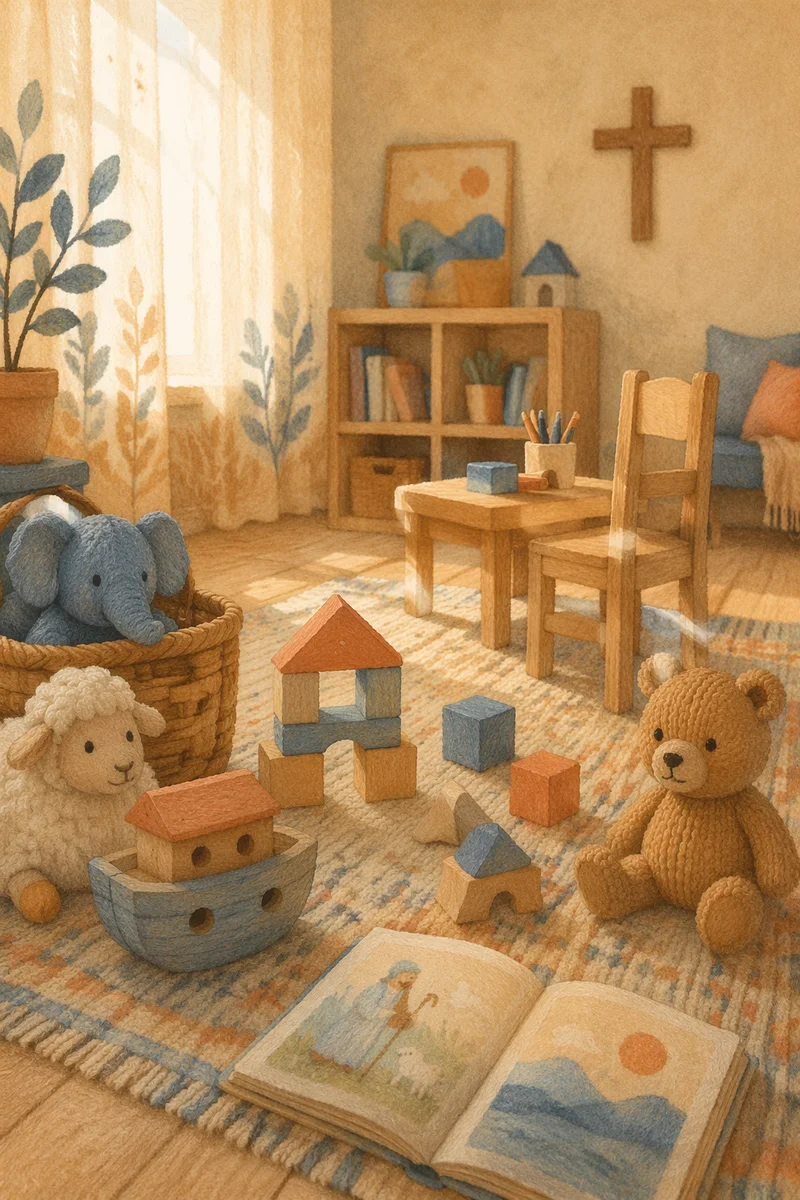 Peaceful Church Nursery with Toys
