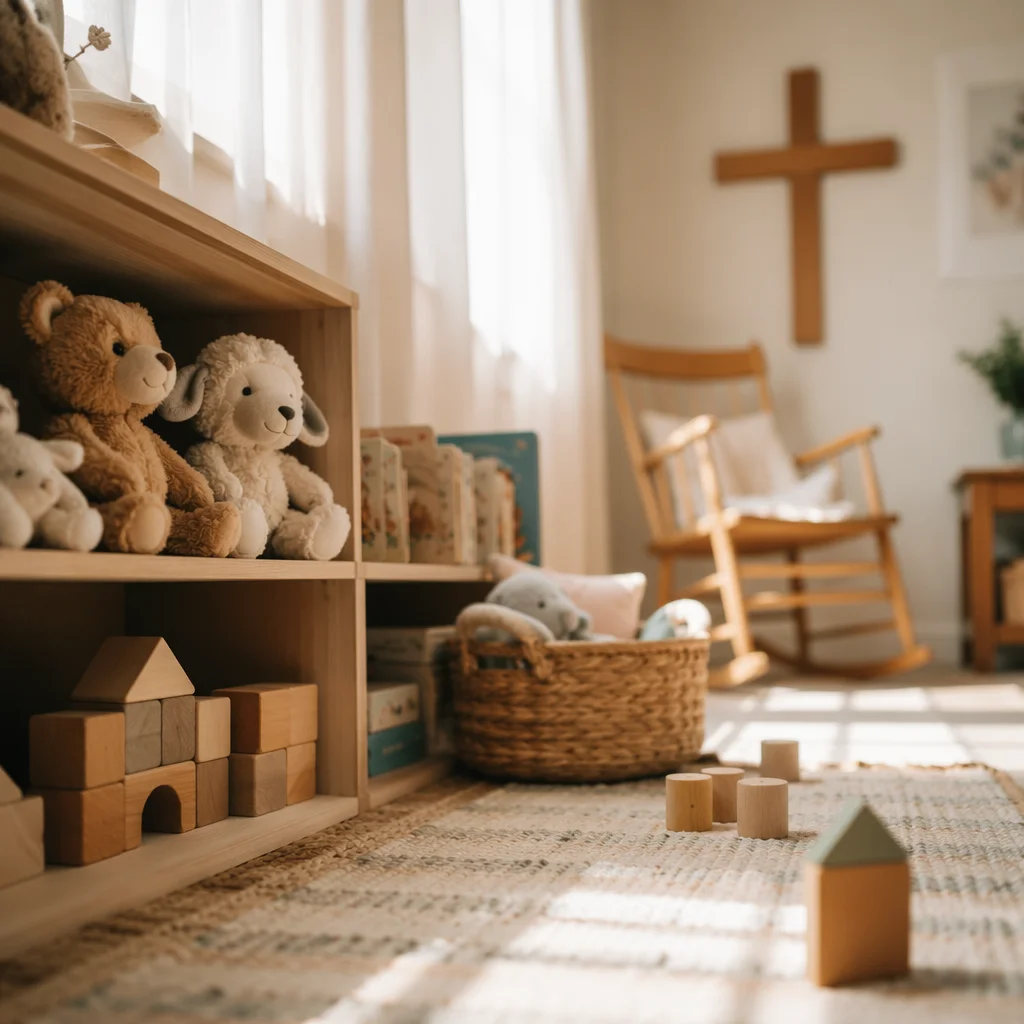 Quiet Church Nursery in Warm Morning Light