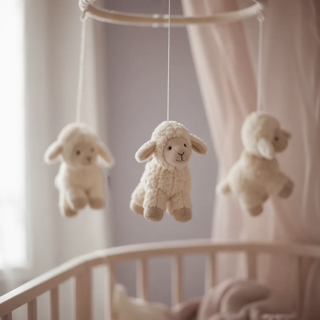 Soft Morning Light Church Nursery Lamb Mobile
