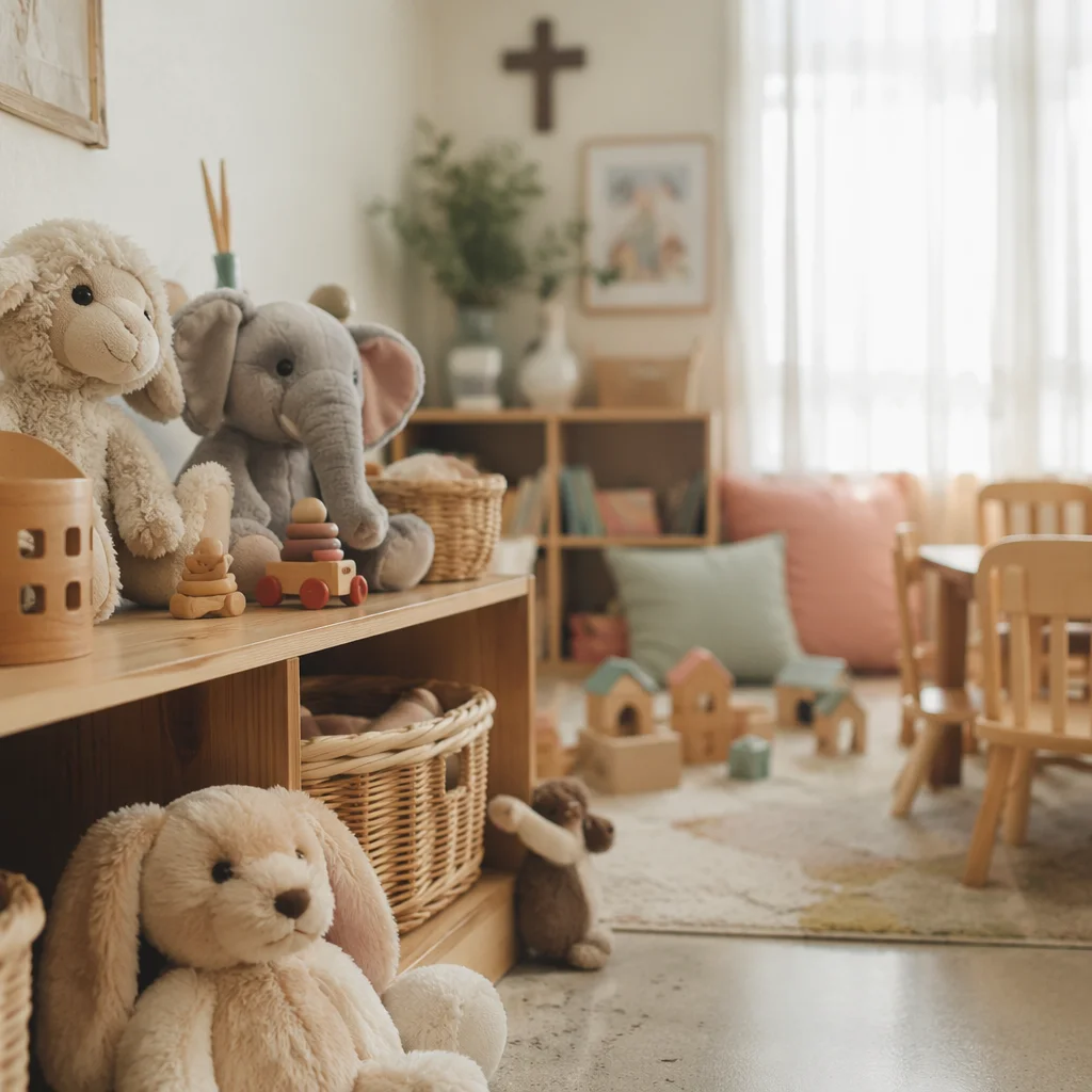 Peaceful Church Nursery with Soft Toys