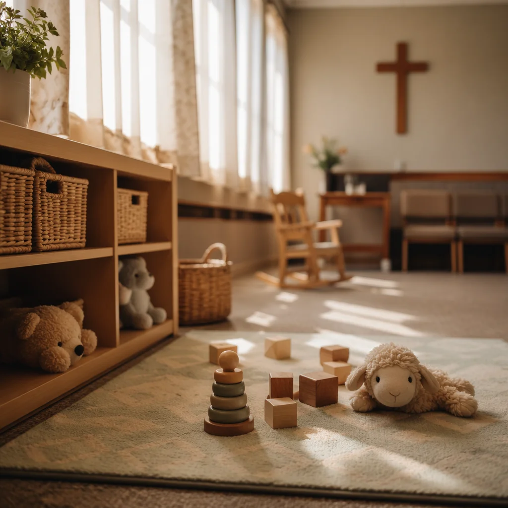 Peaceful Church Nursery with Soft Toys