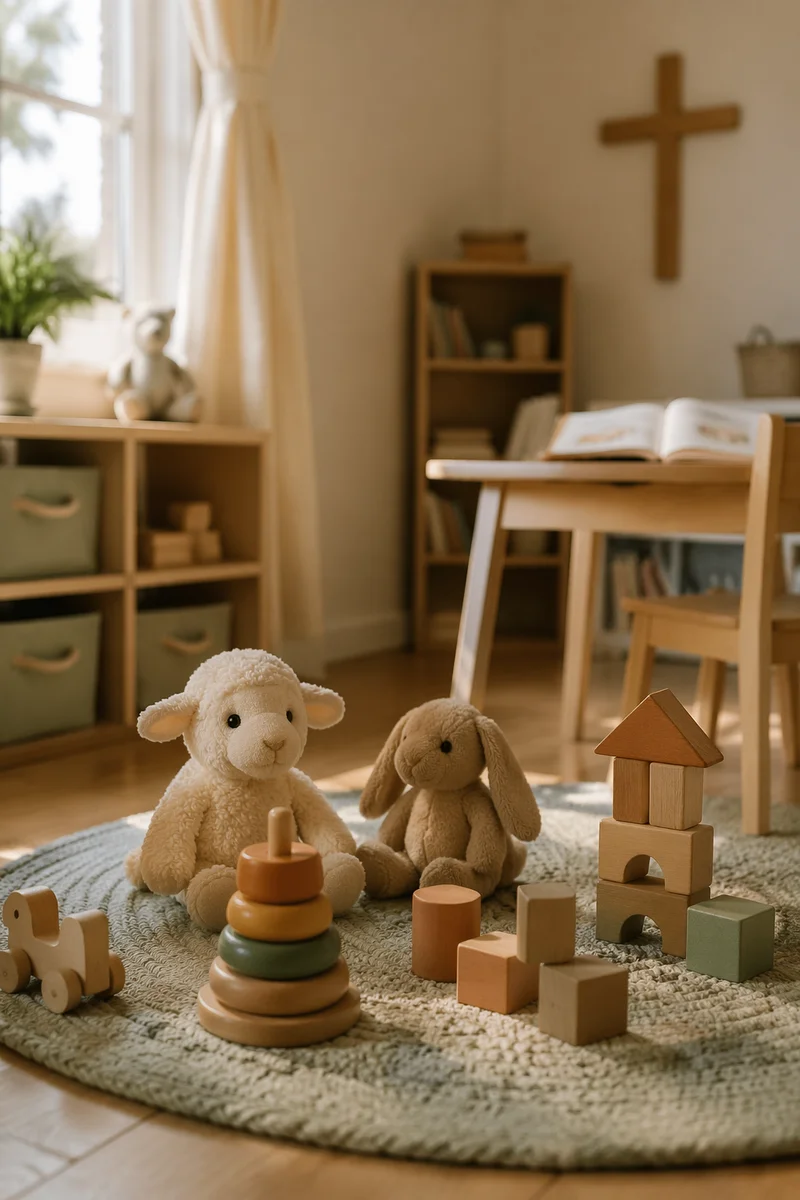Peaceful Church Nursery with Soft Toys
