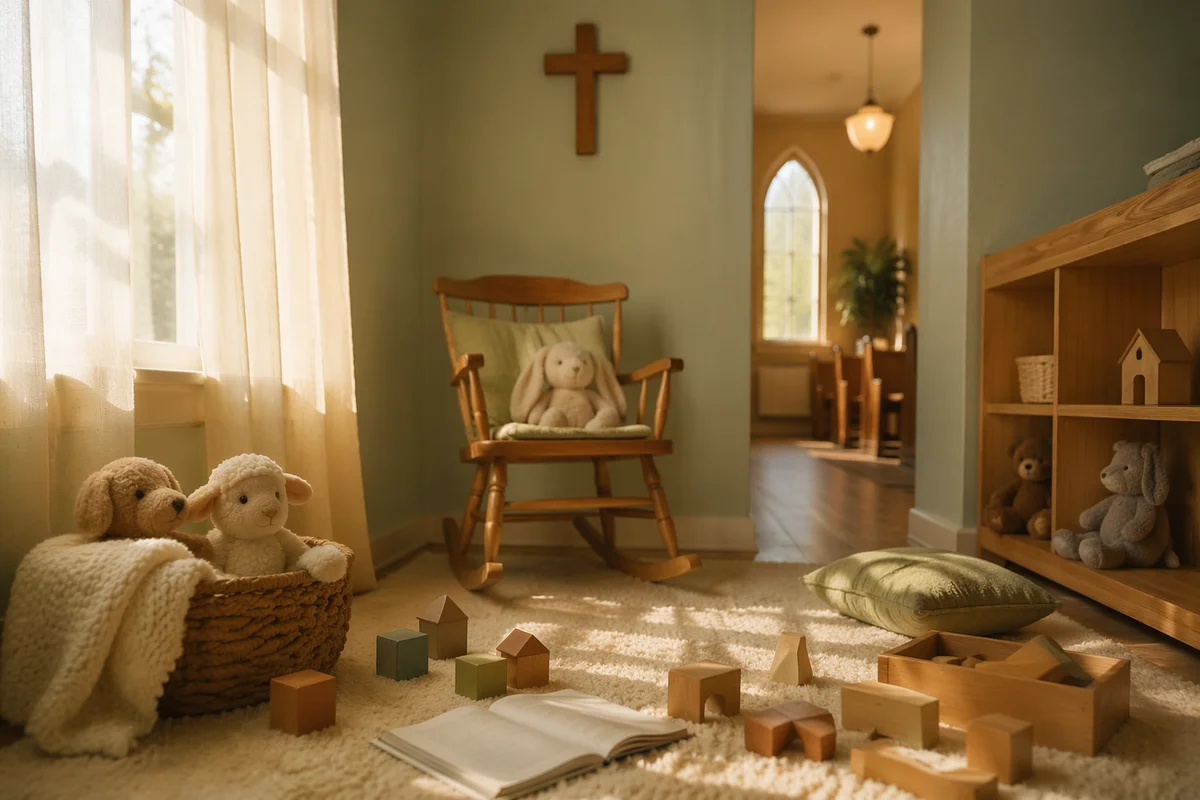 Peaceful Church Nursery with Toys