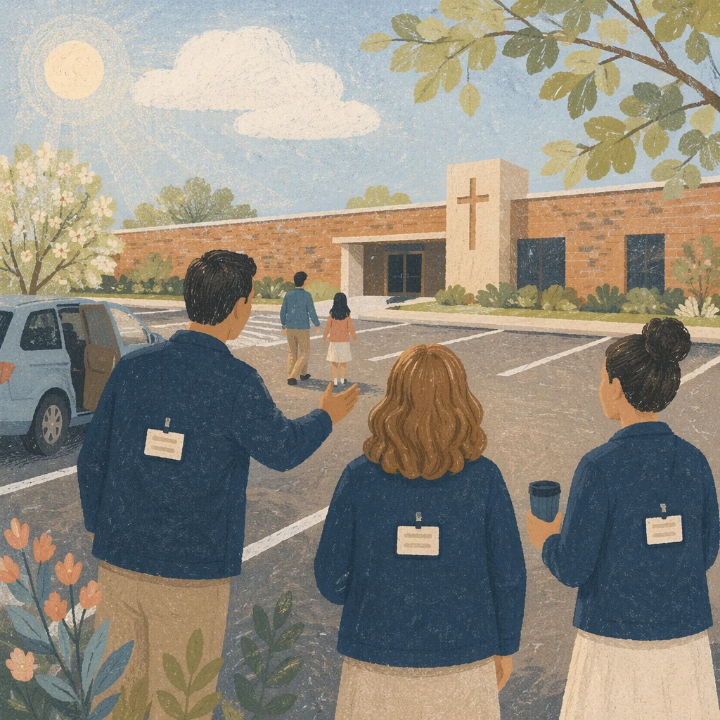 Church Parking Lot Welcome Team Greeting