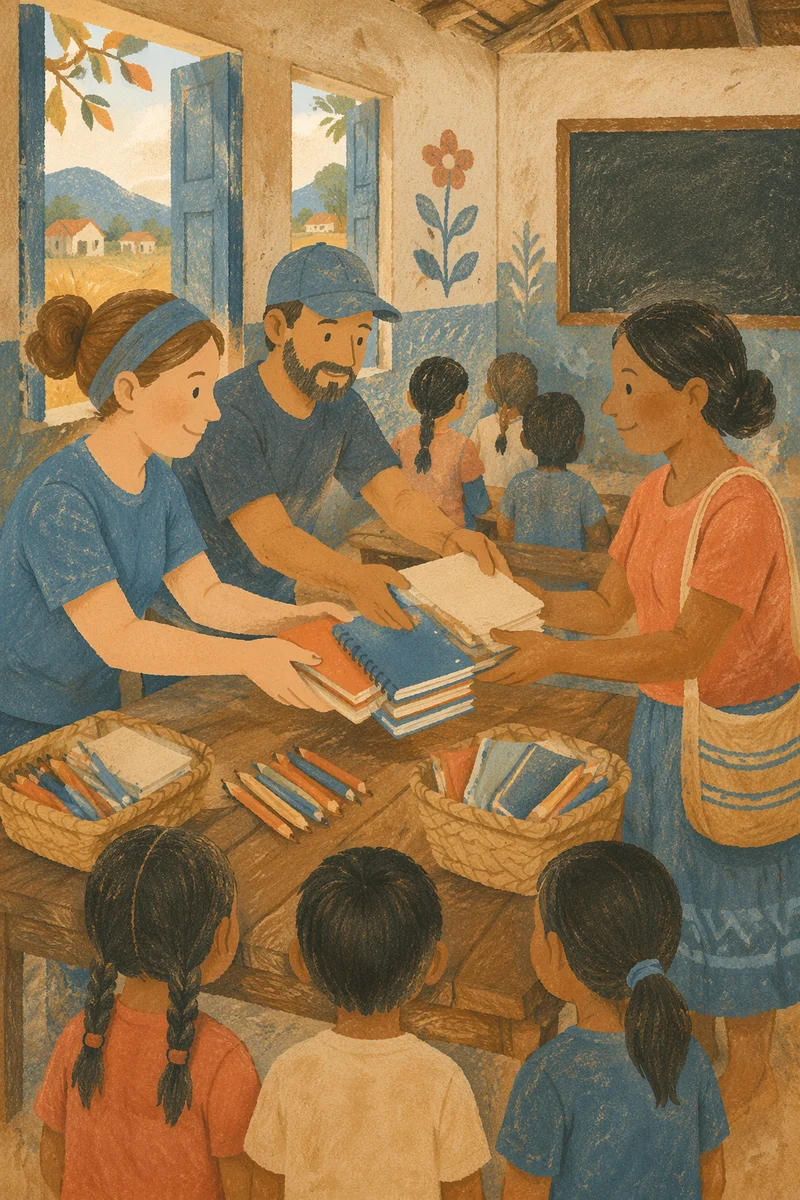 Church Partnership Supporting Rural School Supplies