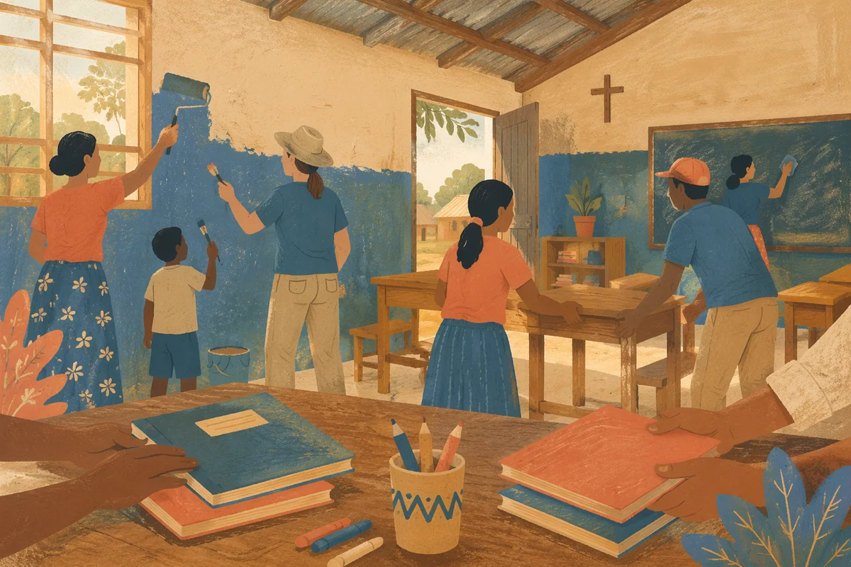 Church Partnership Supporting Rural School Classroom