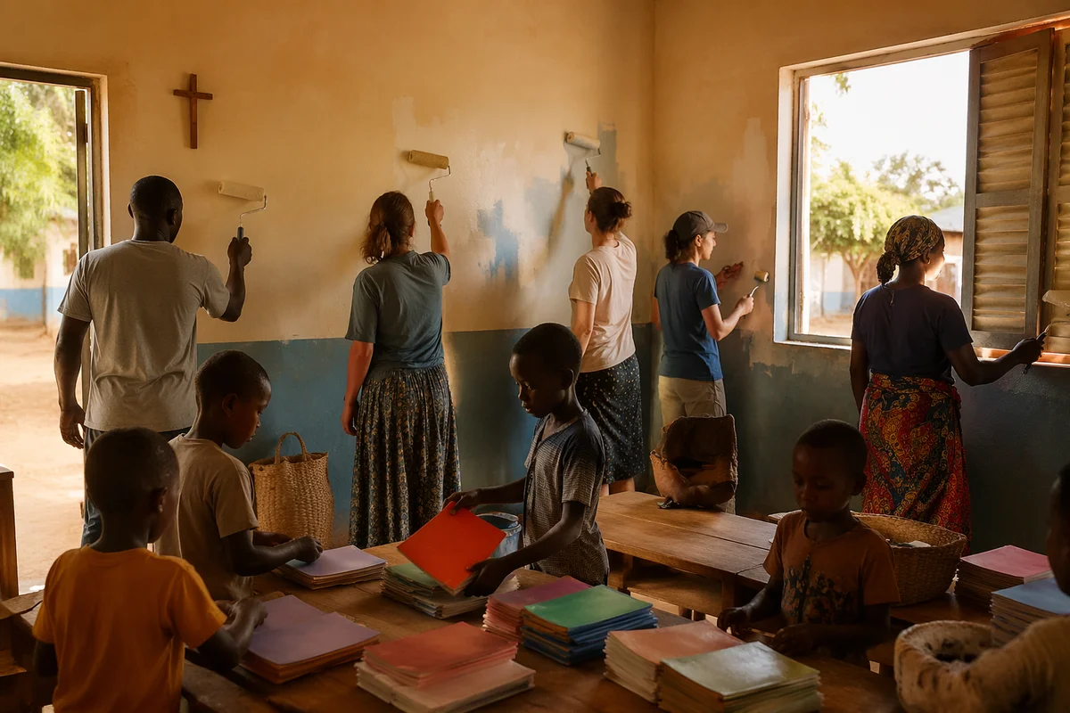 Church Partnership Renewing Community School Classroom