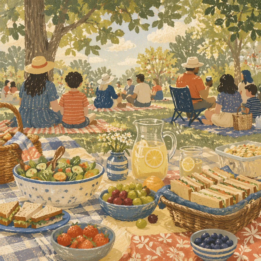 Spring Church Picnic in Leafy Park