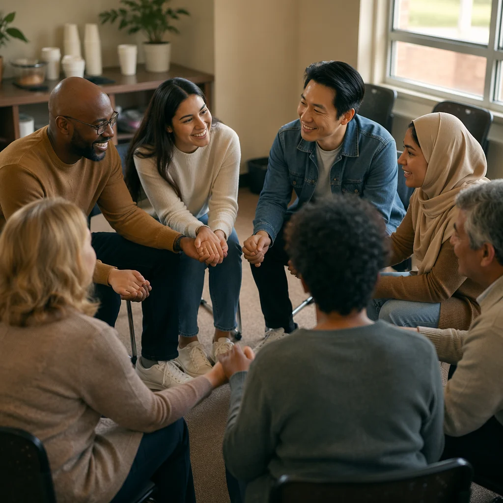 Excited Church Plant Small Group Gathering