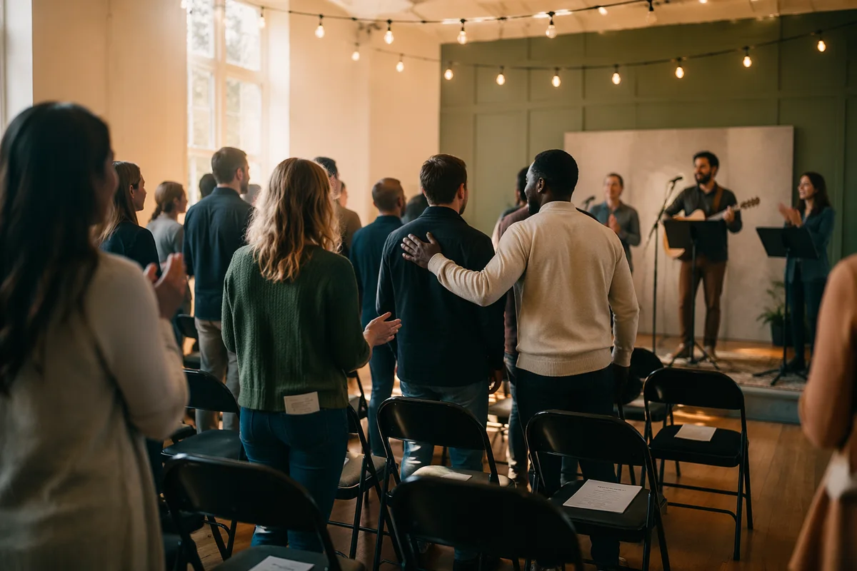 Excited First Service at a New Church Plant