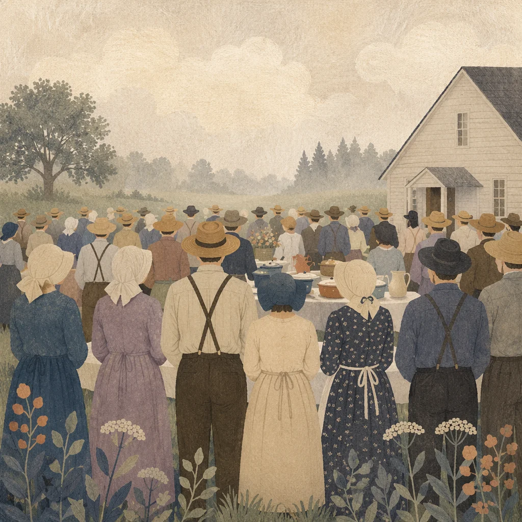 Rural Church Potluck Fellowship Gathering