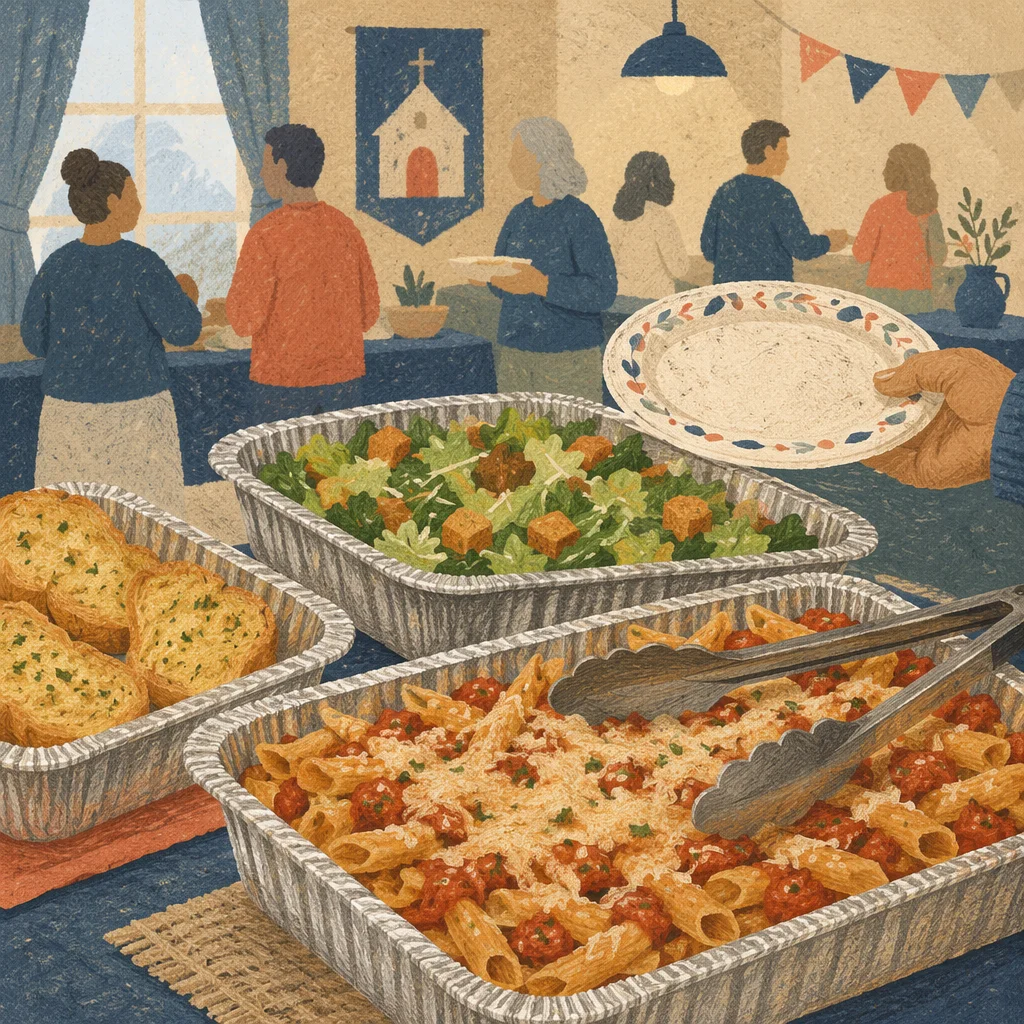 Church Potluck Buffet Fellowship Dinner