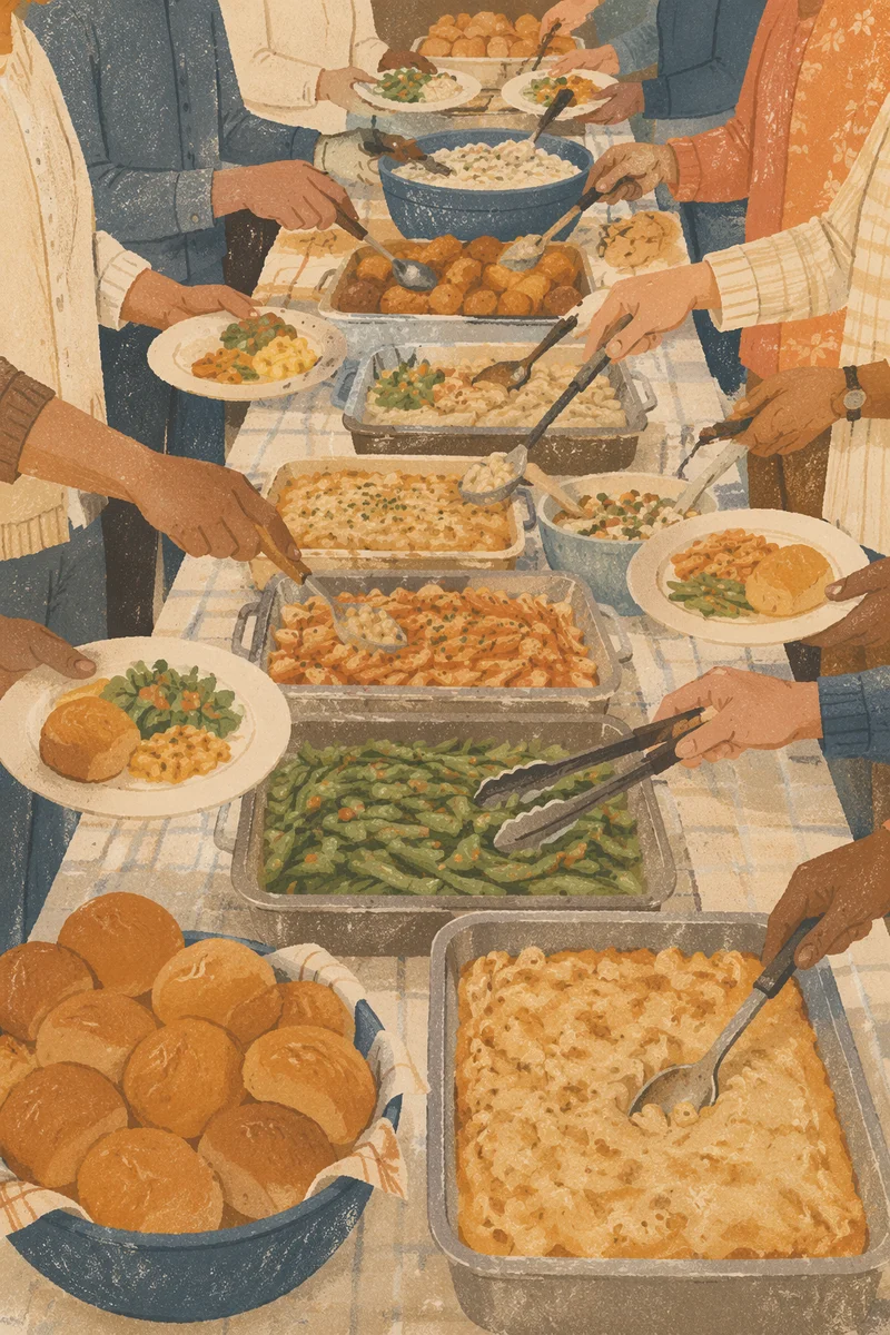 Church Potluck Fellowship Buffet Gathering