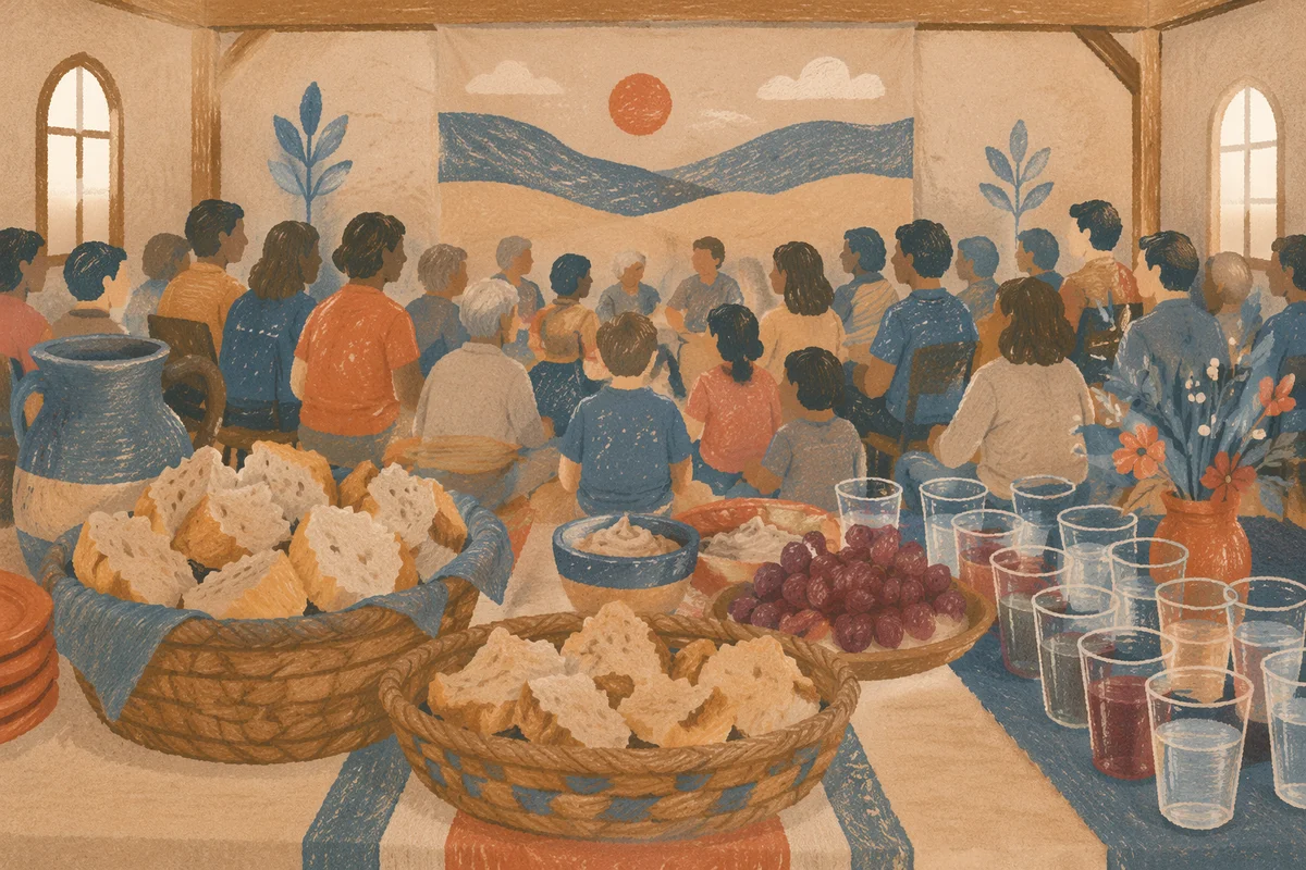 Warm Church Potluck Fellowship Dinner