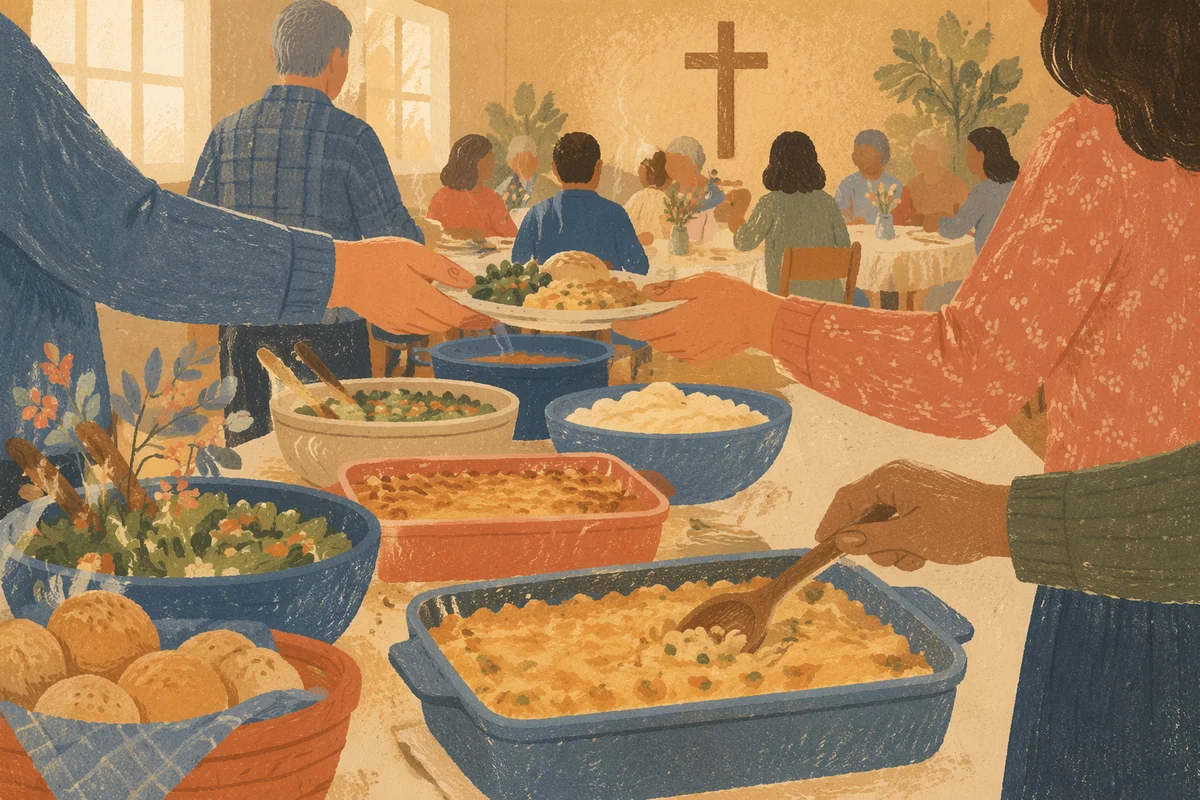 Church Potluck Fellowship Dinner Buffet