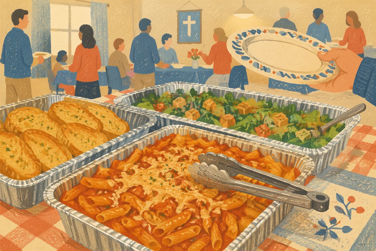 Church Potluck Buffet Fellowship Dinner