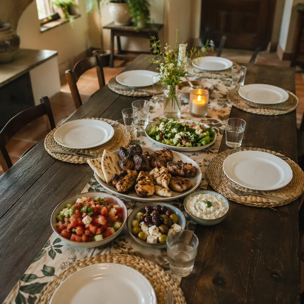 Welcoming Church Potluck Fellowship Table