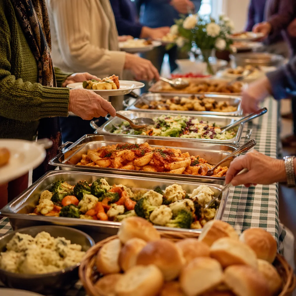 Church Potluck Dinner Fellowship Buffet