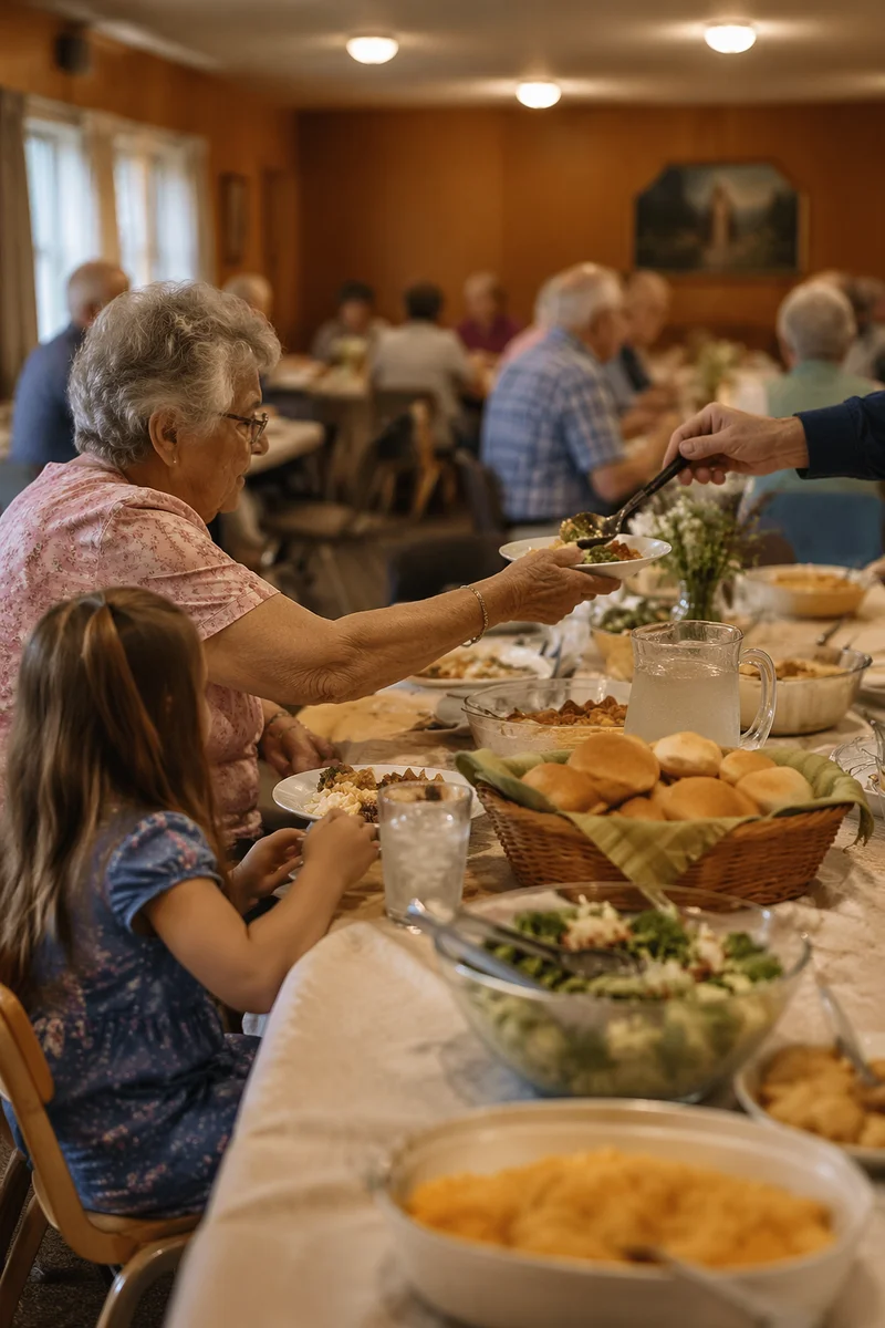 Church Potluck Fellowship Dinner Gathering