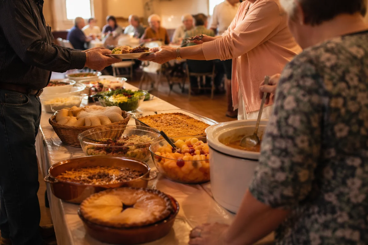 Welcoming Church Potluck Dinner Fellowship Hall