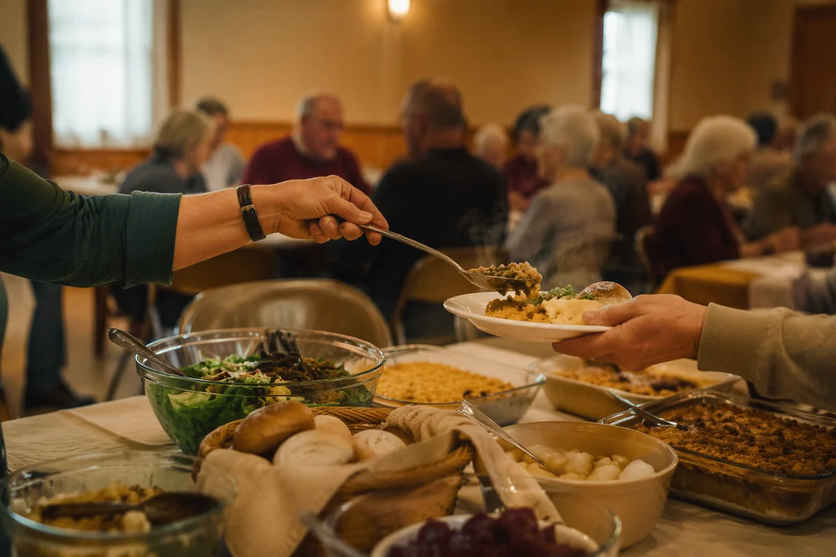 Warm Church Potluck Fellowship Dinner