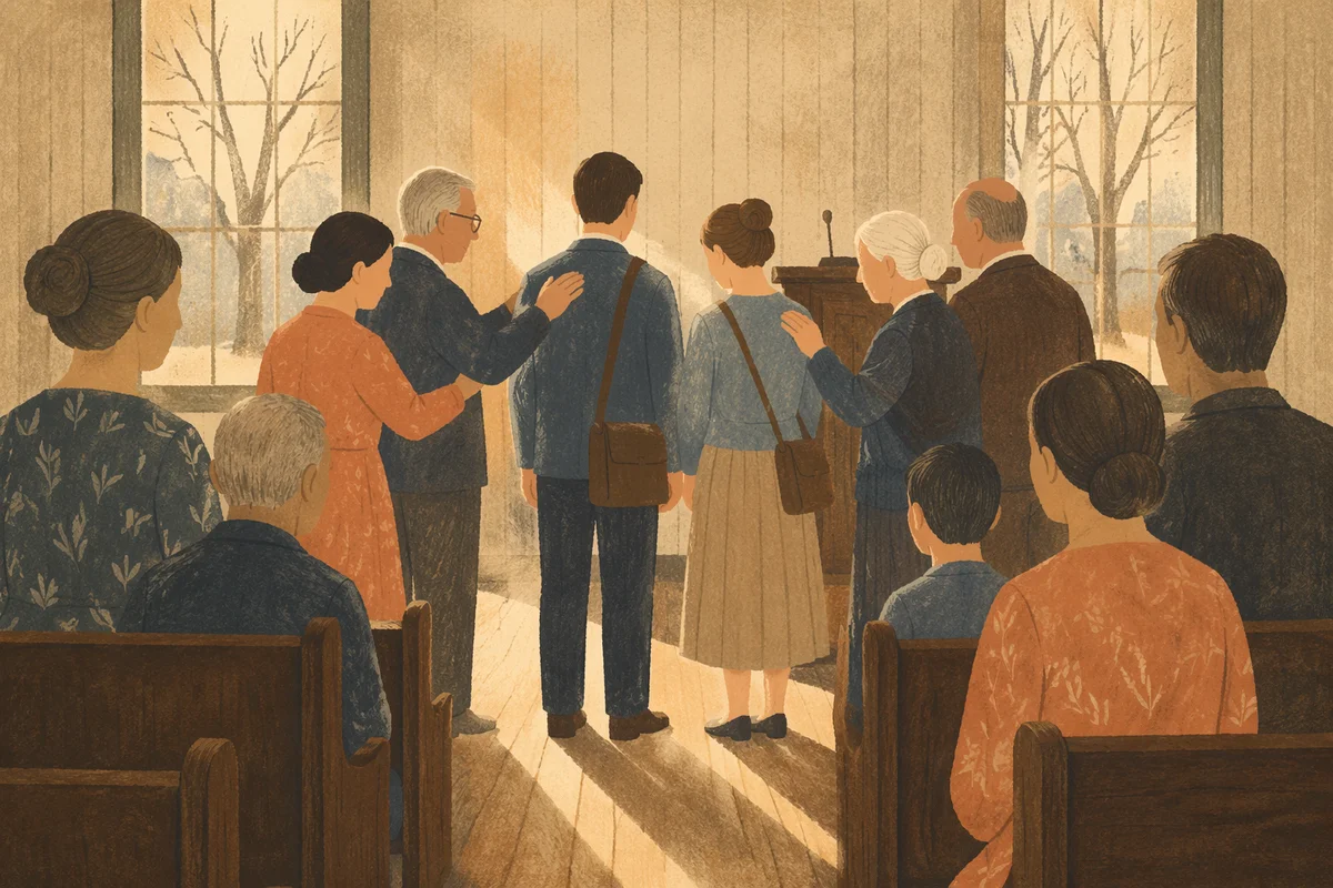 Missionary Sending Prayer in Historic Chapel