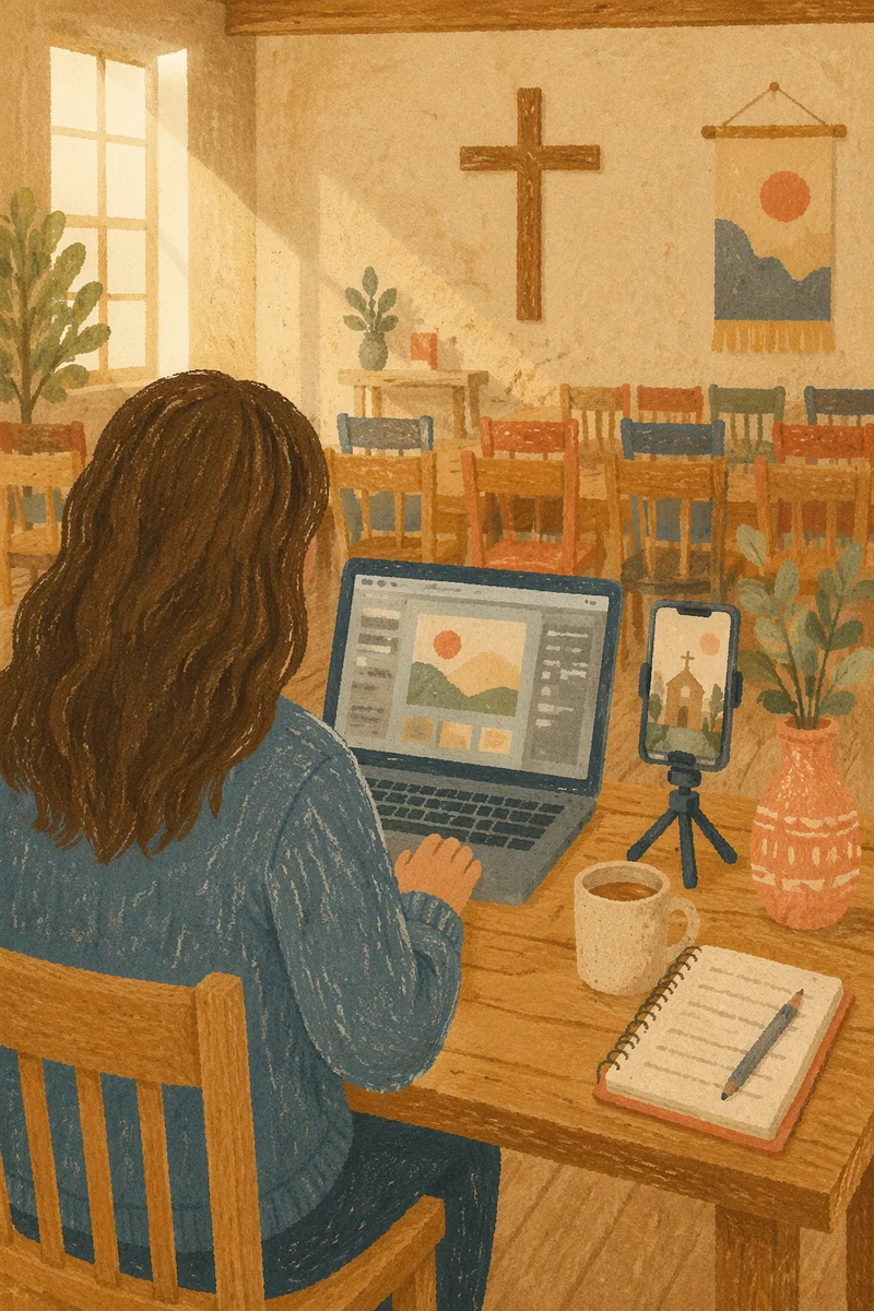 Church Social Media Manager at Work