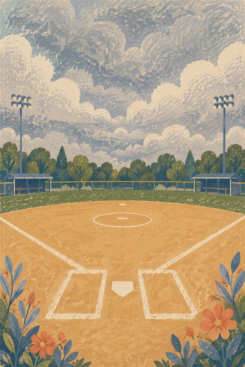 Empty Church Softball Field Before Game