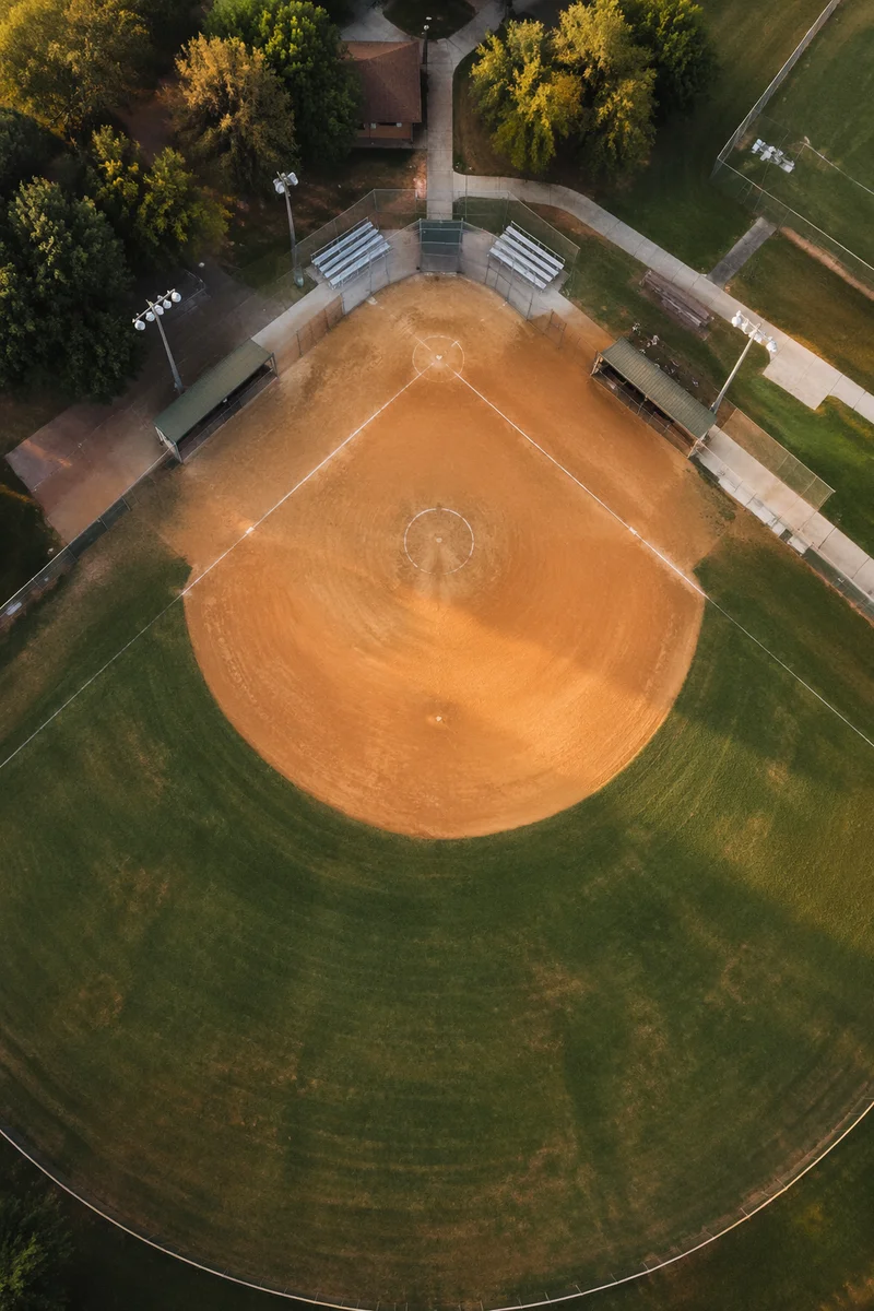 Overhead View of Church Softball Field