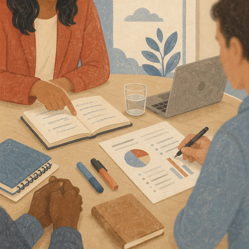Church Staff Planning Meeting Around Table