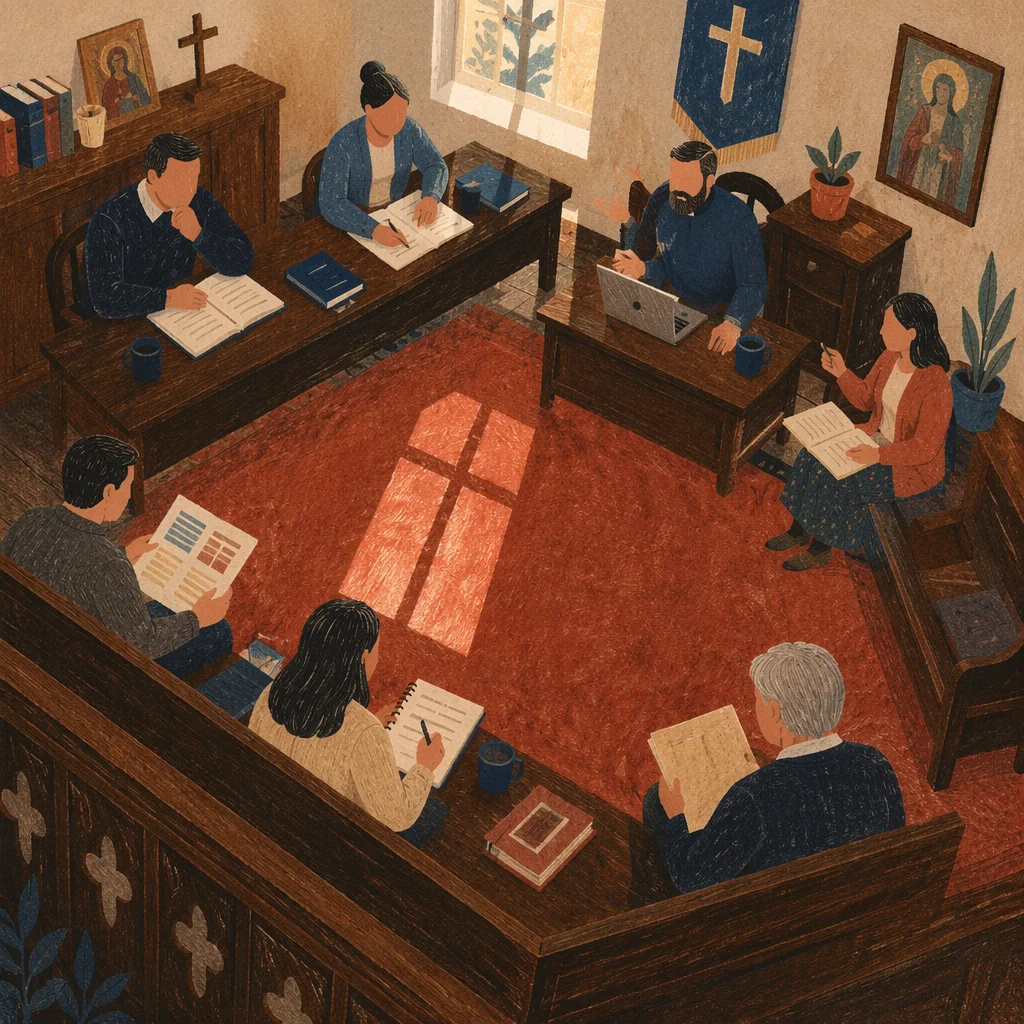 Overhead Church Staff Planning Meeting