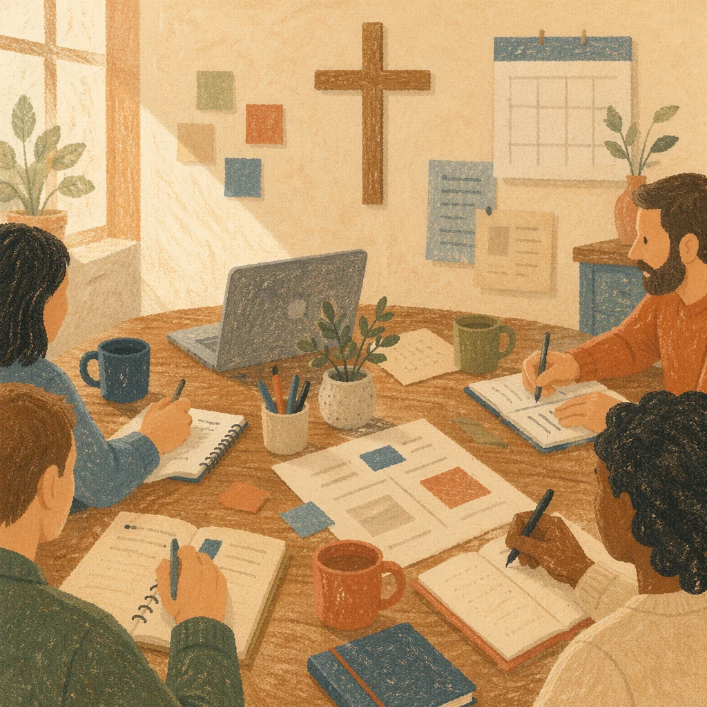 Church Staff Planning Meeting in Fellowship Room