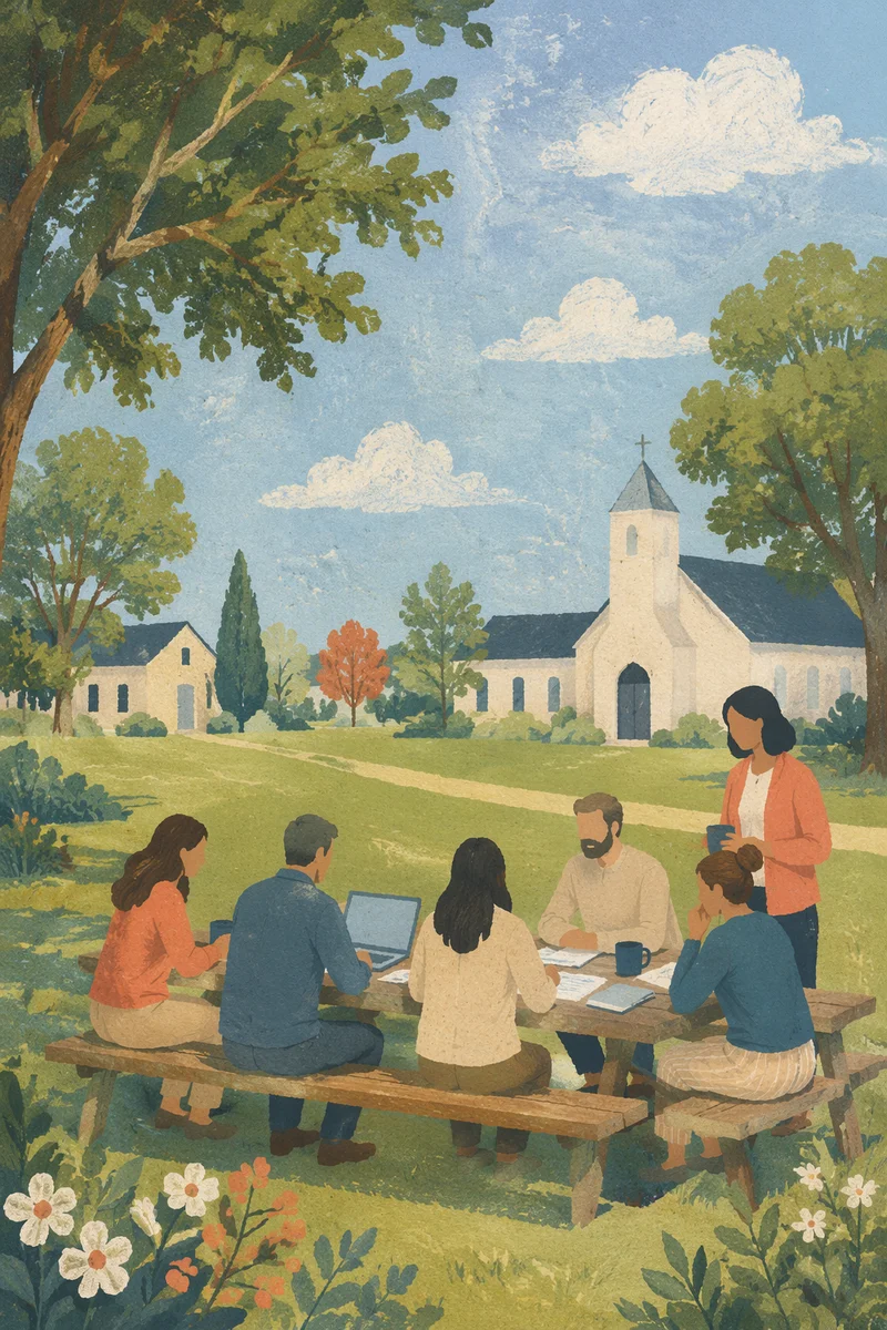 Outdoor Church Staff Planning Meeting