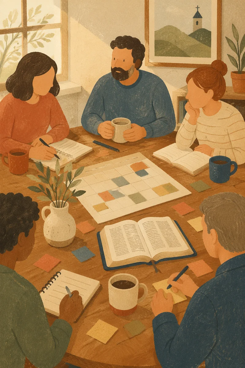 Church Staff Planning Meeting in Fellowship Room