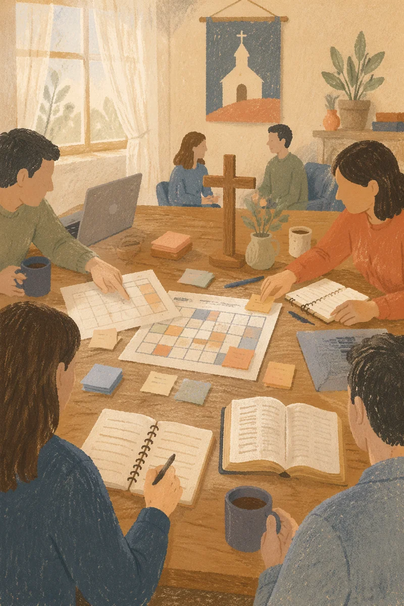 Church Staff Planning Meeting Table