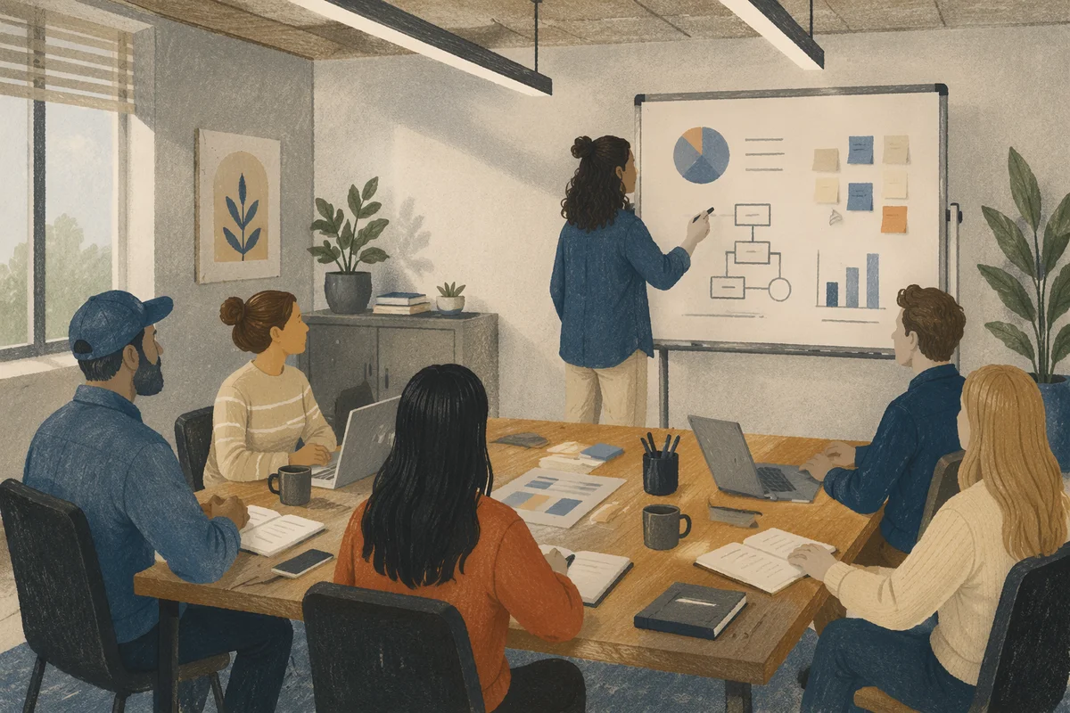 Church Staff Planning Meeting in Office