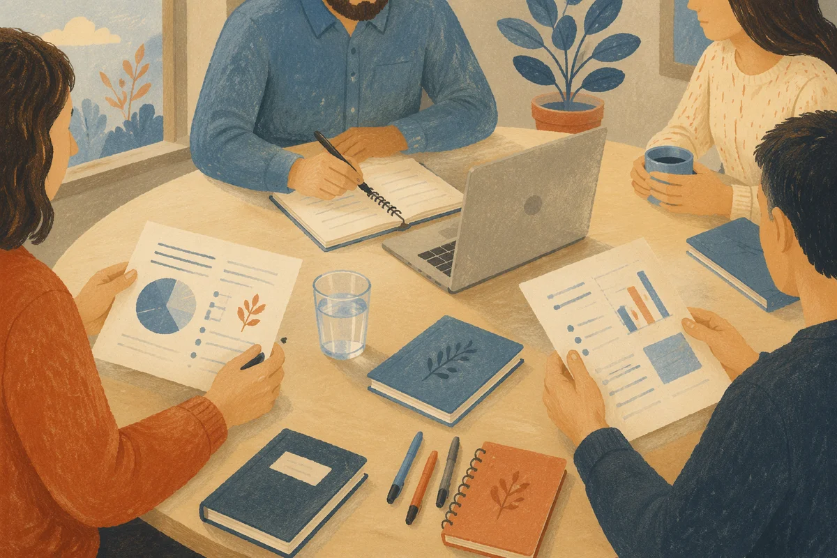 Church Staff Planning Meeting Around Table