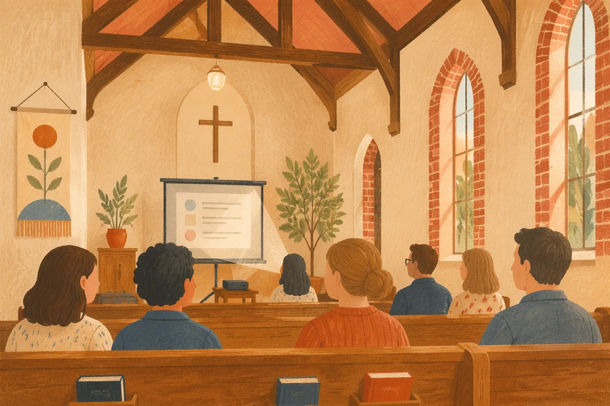 Church Staff Planning Meeting in Sanctuary