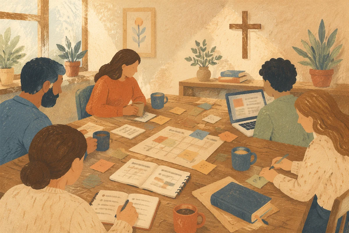 Church Staff Planning Meeting in Morning Light