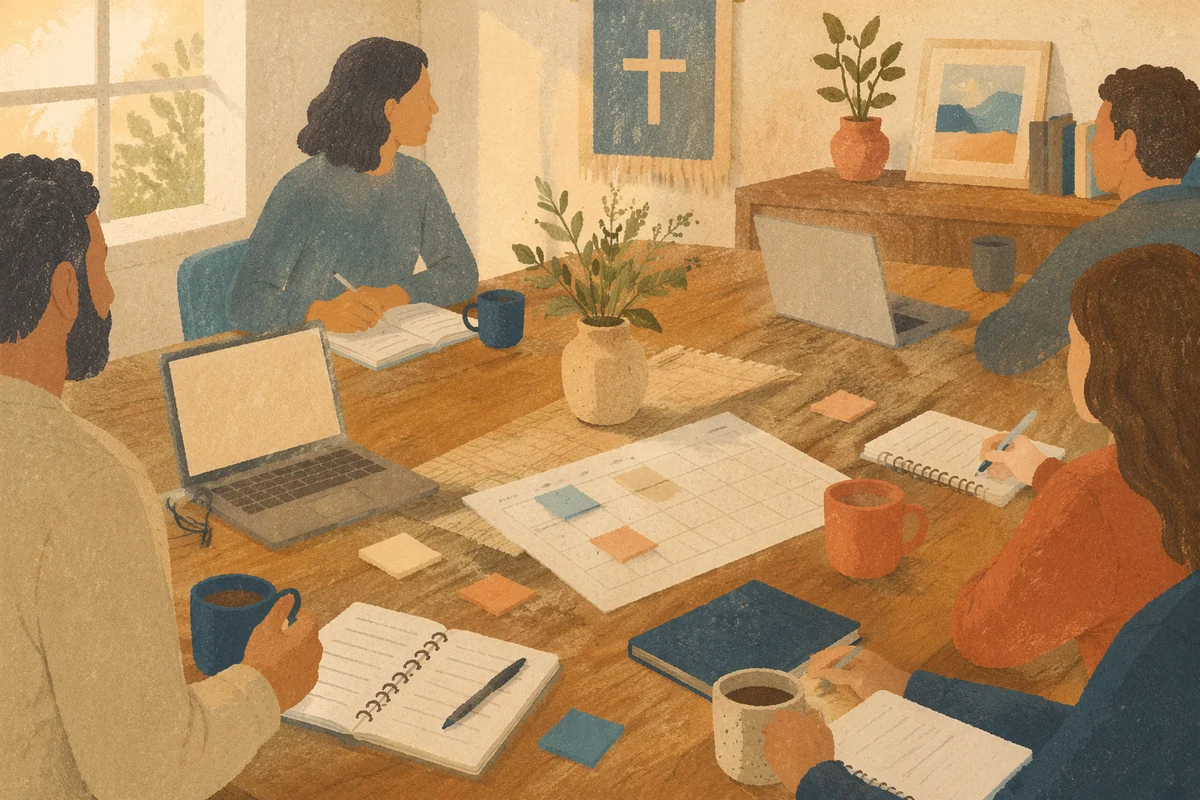 Church Staff Planning Meeting Table