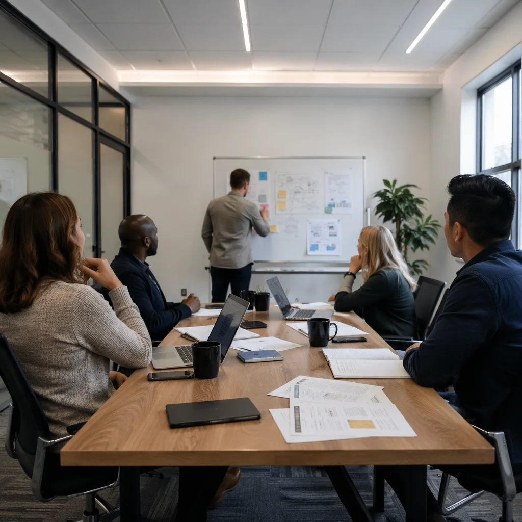 Church Staff Planning Meeting in Office
