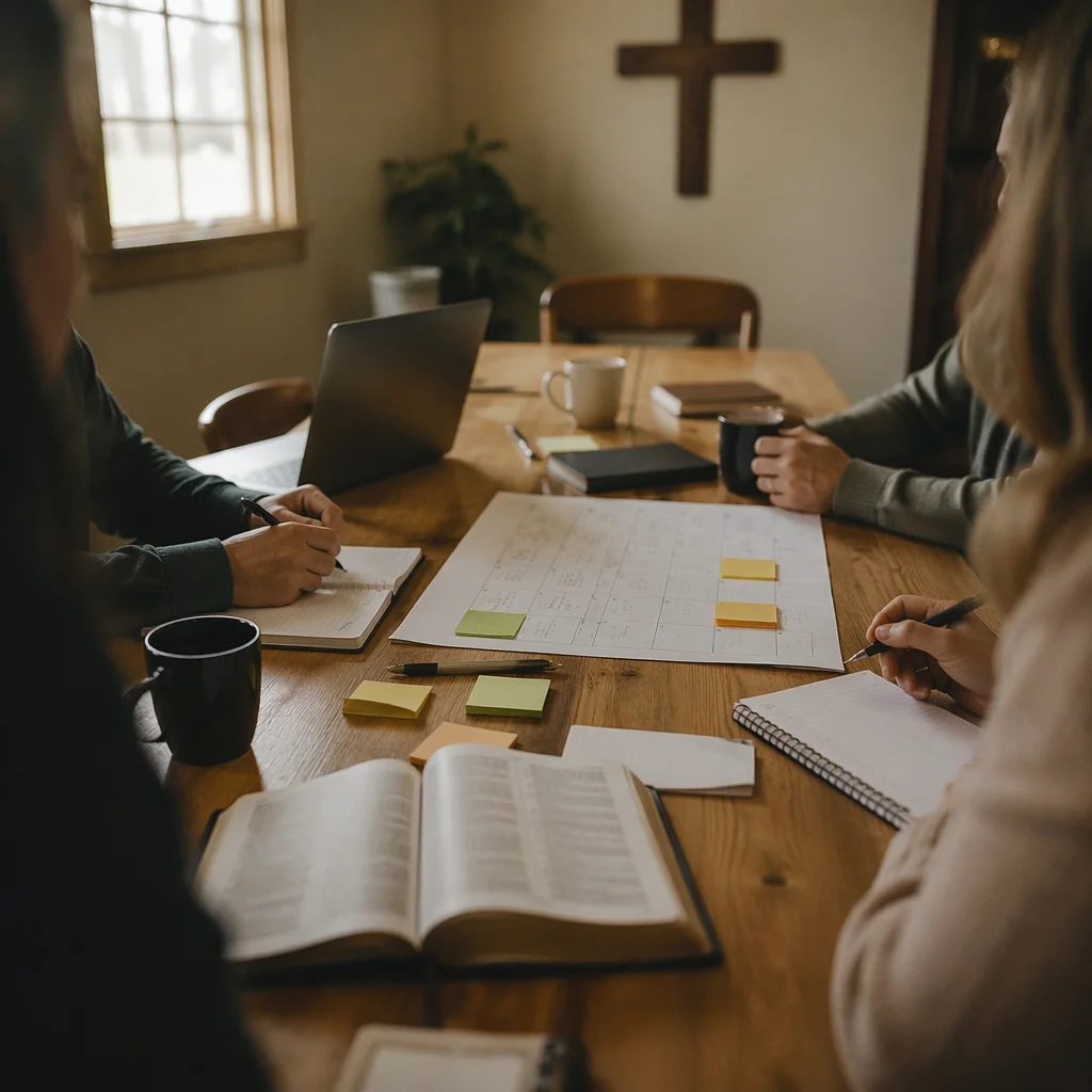 Church Staff Planning Meeting in Fellowship Room