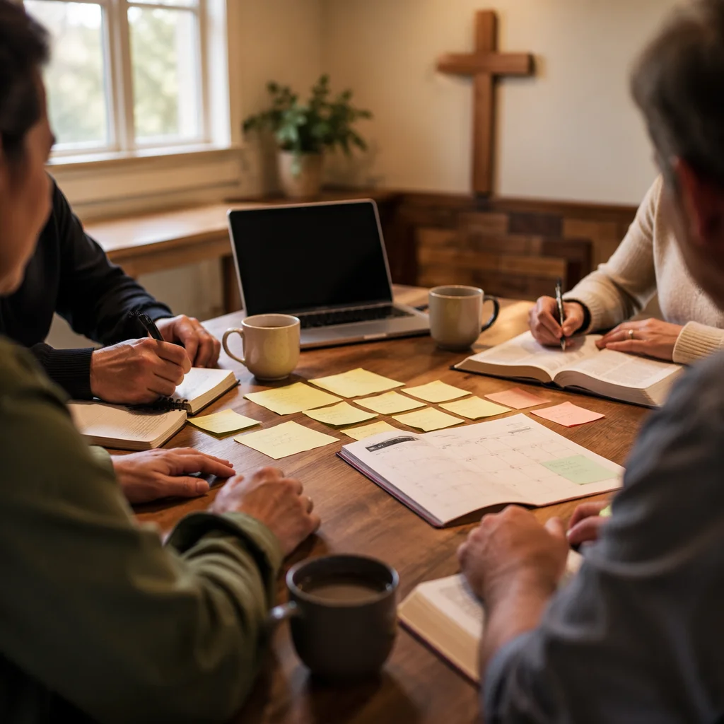 Church Staff Planning Meeting in Fellowship Room