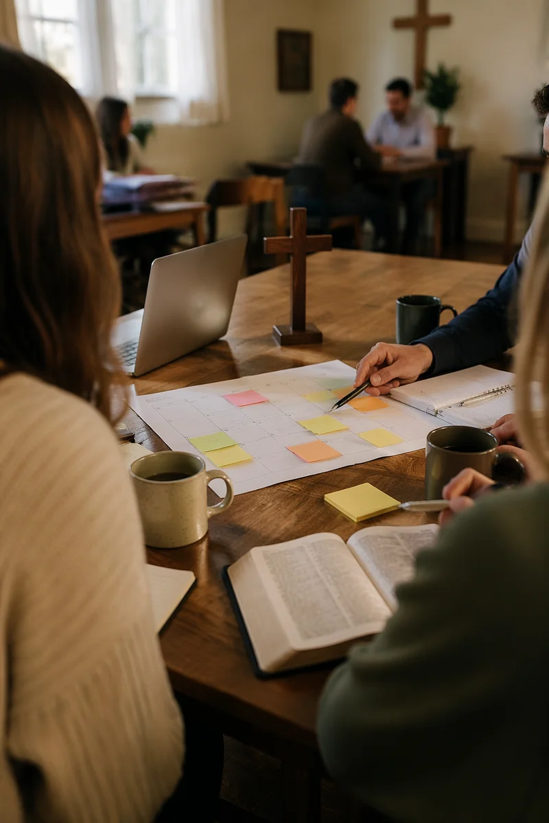 Church Staff Planning Meeting in Fellowship Room