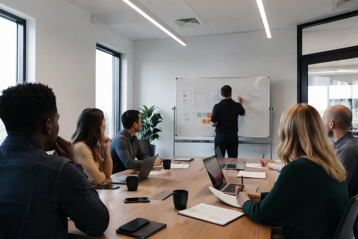 Church Staff Planning Meeting in Office