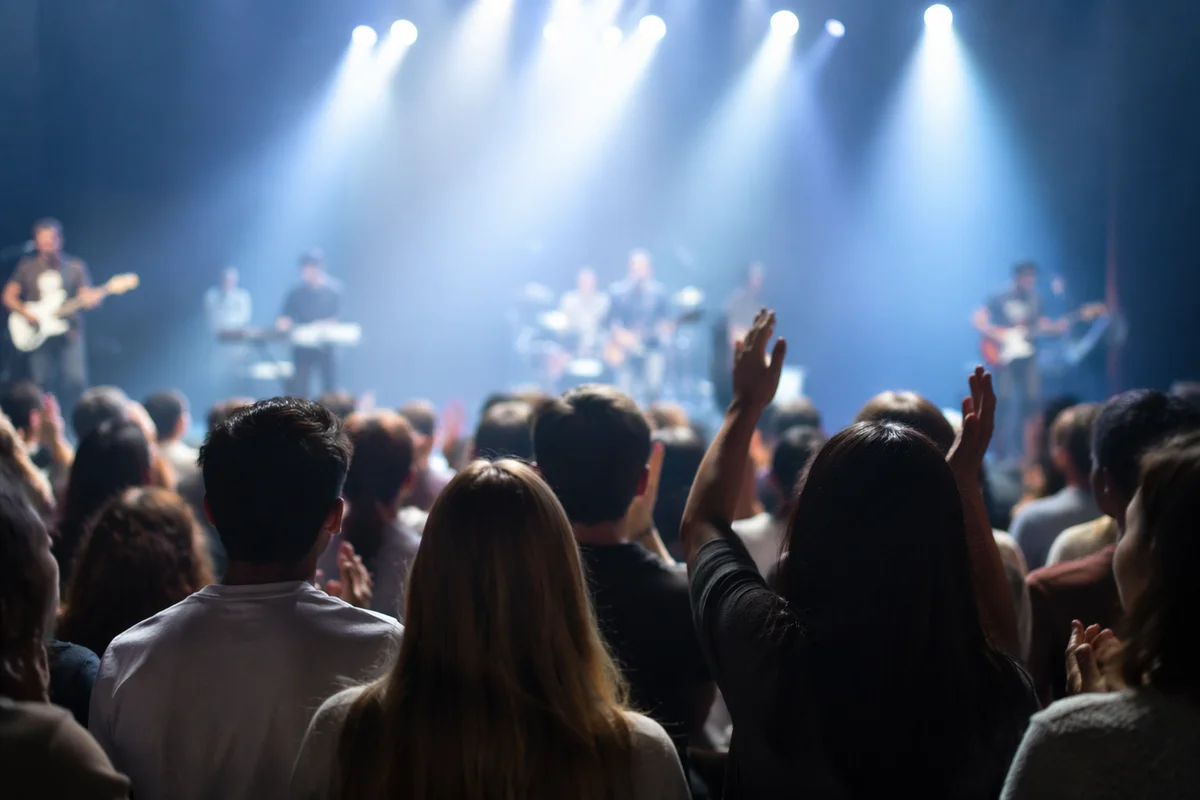 Church Talent Show Stage and Audience