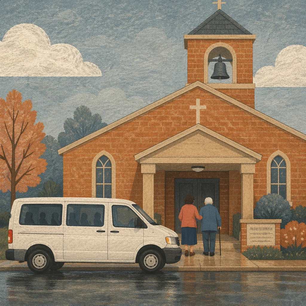 Church Van Pickup for Elderly Worshipers